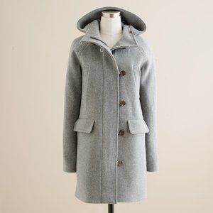 NWT J. Crew Stadium Cloth Elements Coat with Hood
